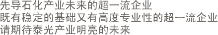 先导石化产业未来的超一流企业 既有稳定的基础又有高度专业性的超一流企业请期待泰光产业光明的未来